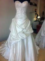 Stunning Handmade Swarovski Crystal Beaded Wedding Gown by Roz La Kelin